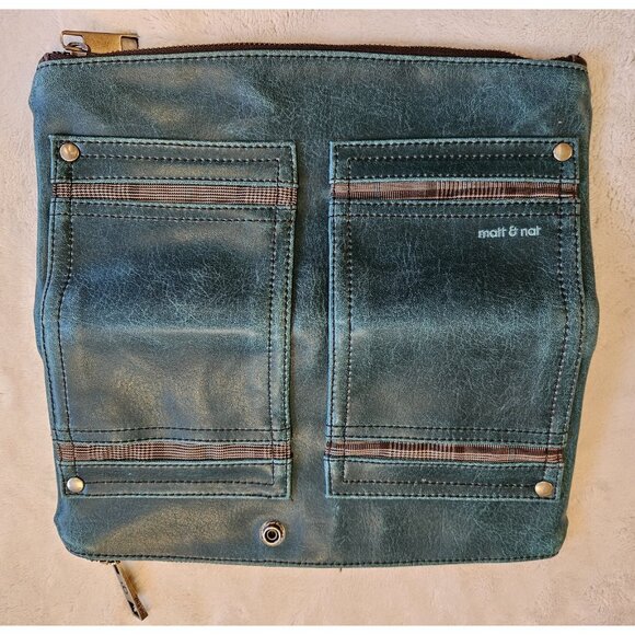 Matt & Nat Vegan Leather Clutch Bag Purse Teal Green UEC - Picture 5 of 9